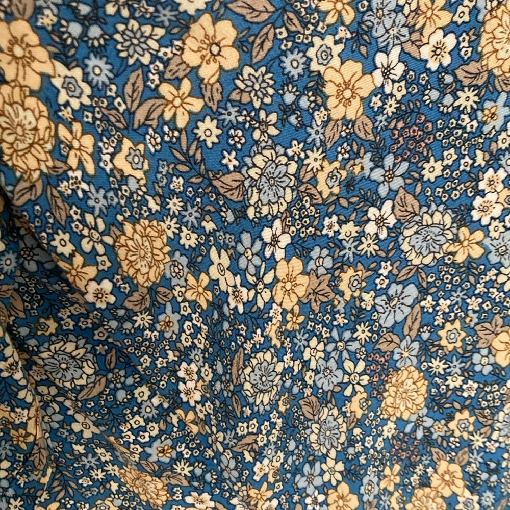 Natural Life Floral Blue Maxi, Wrap Dress small - Picture 9 of 9